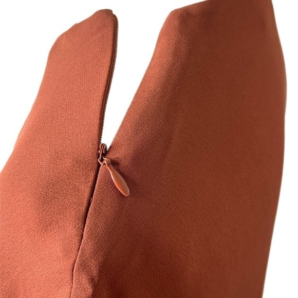 Haider Ackermann Silk Terra Cotta Draped Bottom Zip Top Dress Made in 🇫🇷 36 - Picture 8 of 13